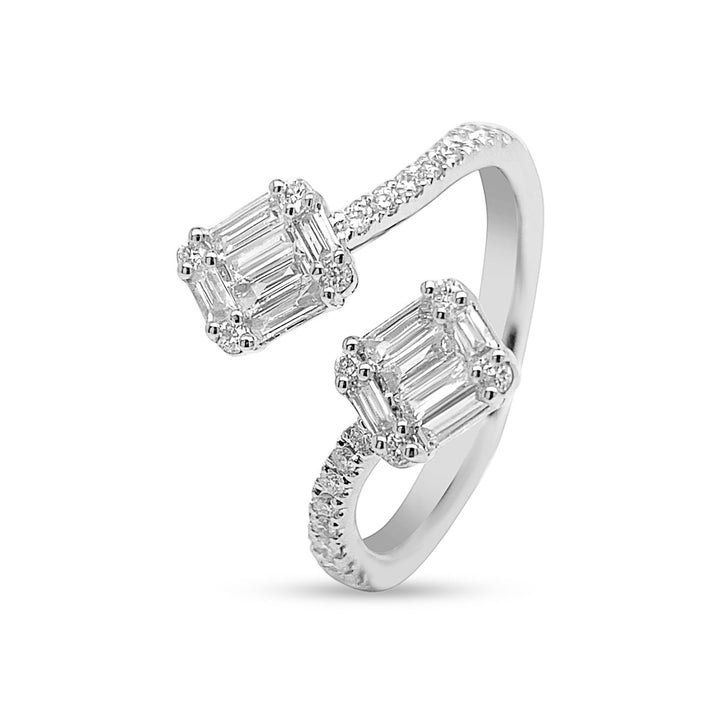 Toi et Moi Fashion Ring with Tapered Baguettes - R95154