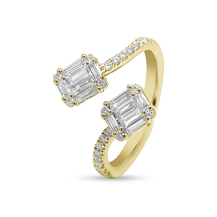 Toi et Moi Fashion Ring with Tapered Baguettes - R95154