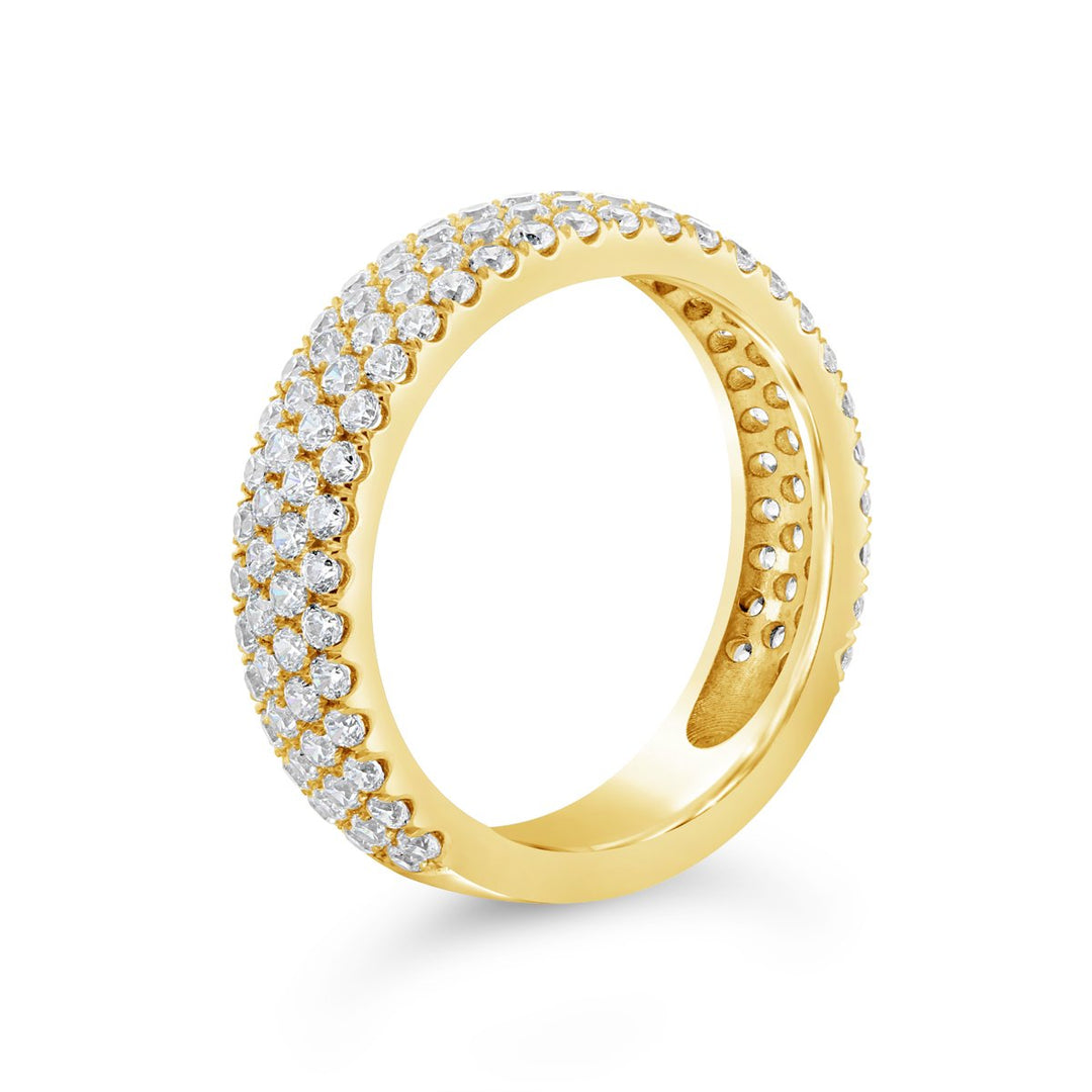 Wide Pave Diamond Band - YJM8035R - The Diamond Guys