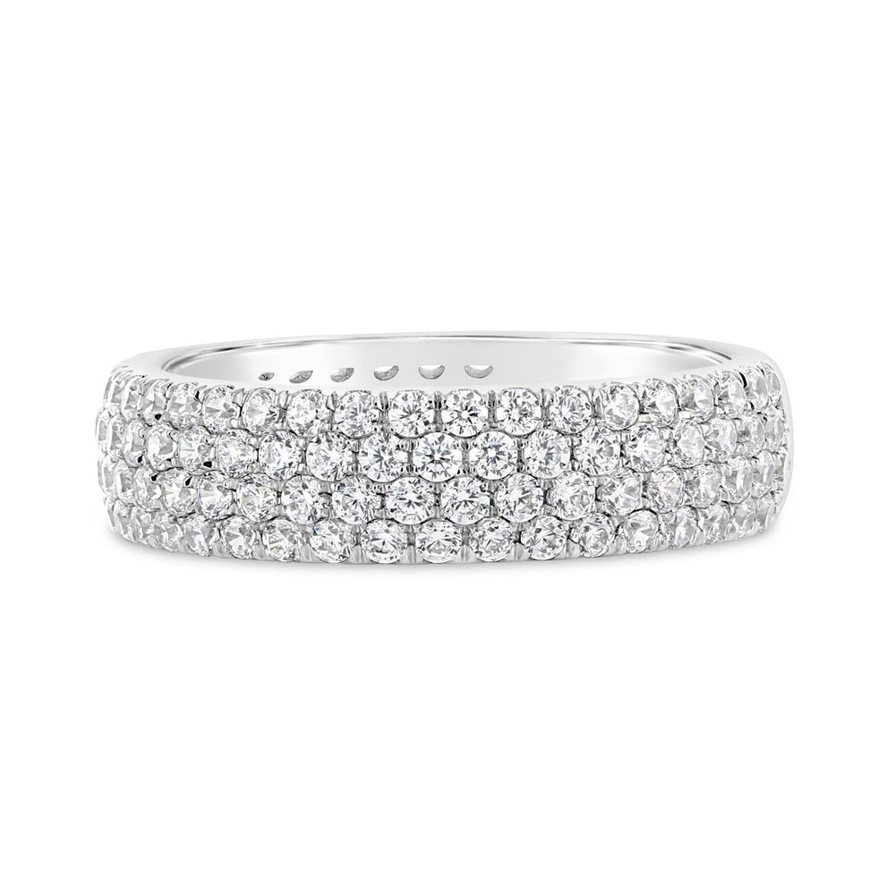 Wide Pave Diamond Band - YJM8035R - The Diamond Guys
