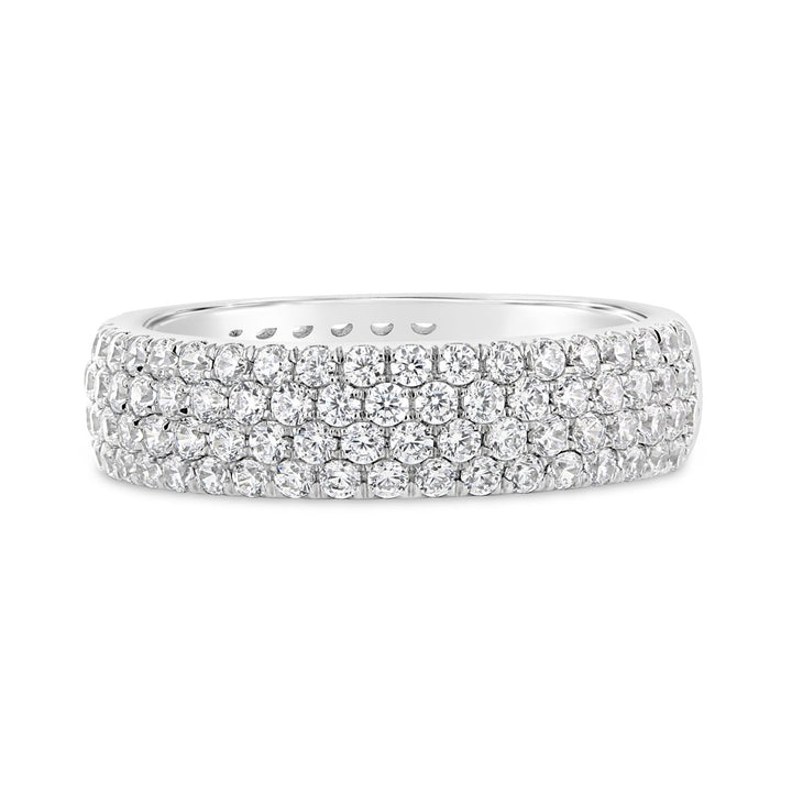 Wide Pave Diamond Band - YJM8035R - The Diamond Guys