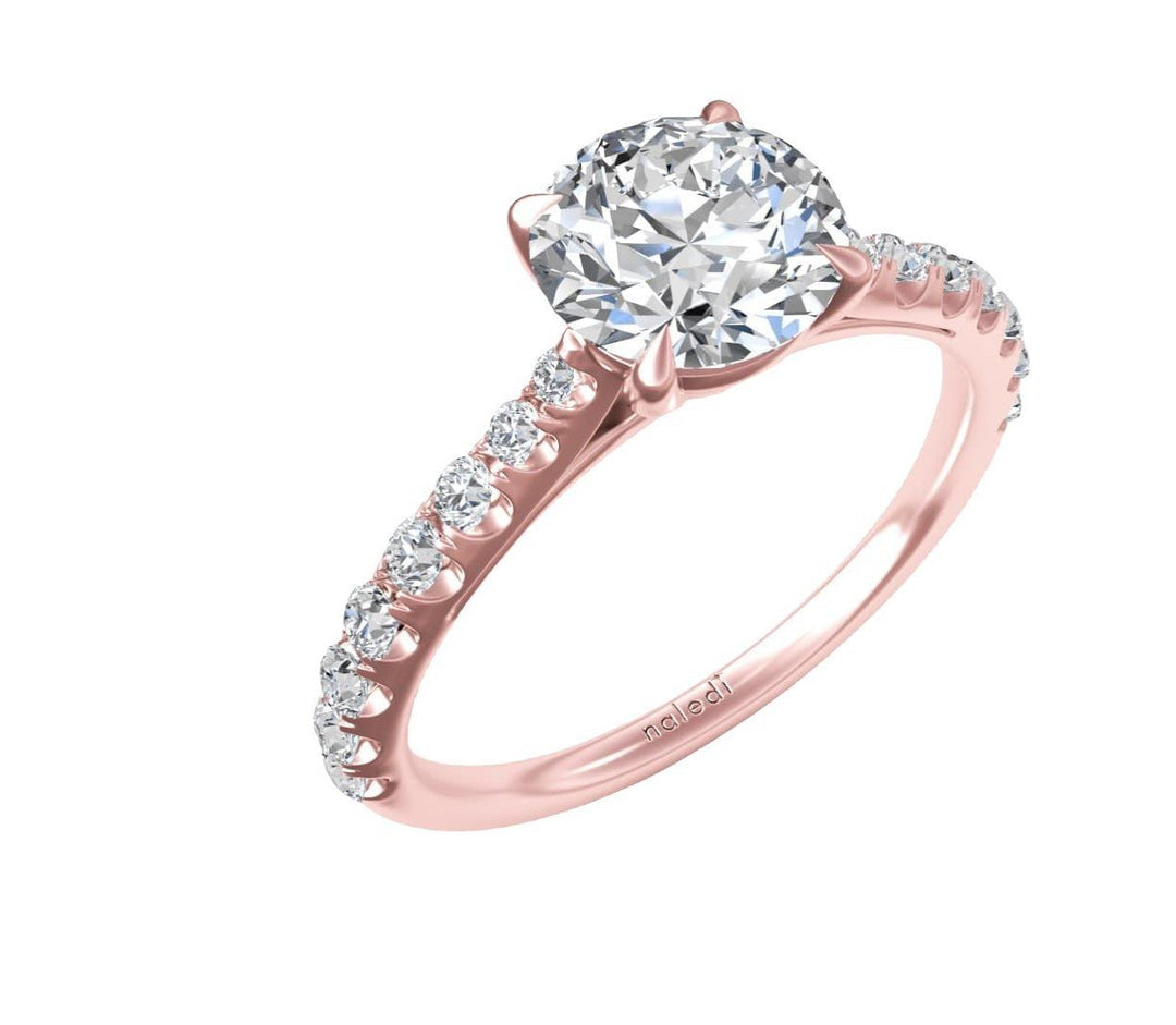 Tapered Up Diamonds Engagement Ring