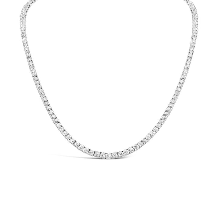White Gold Lab Grown Diamond Tennis Necklace - (11.00 ct. total weight) - The Diamond Guys
