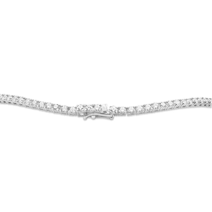 White Gold Lab Grown Diamond Tennis Necklace - (11.00 ct. total weight) - The Diamond Guys