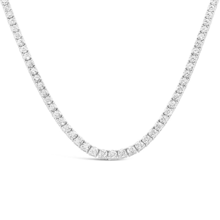 White Gold Lab Grown Diamond Tennis Necklace - (11.00 ct. total weight) - The Diamond Guys