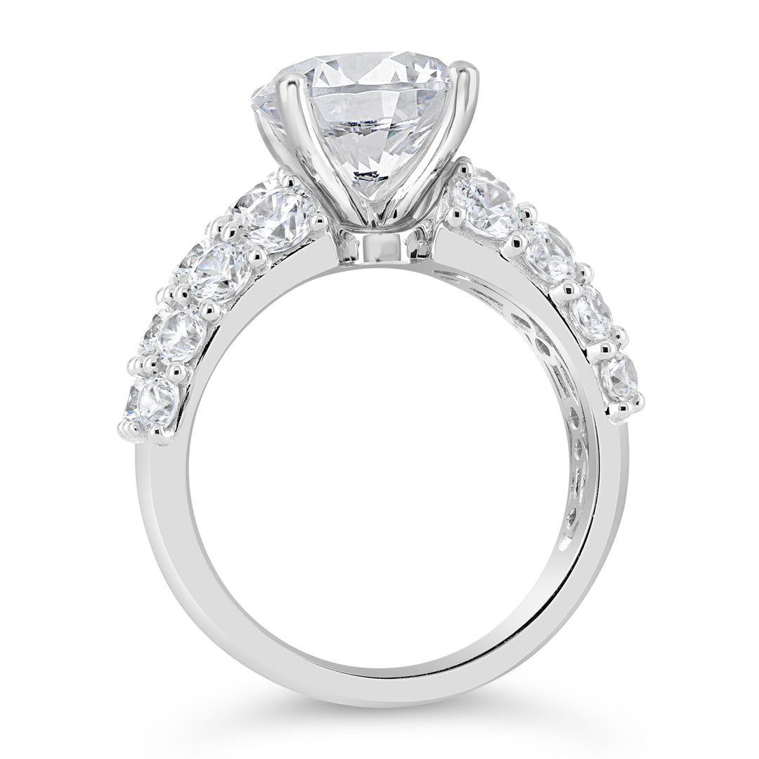 Wide Band Diamond Engagement Ring - YJA8737R
