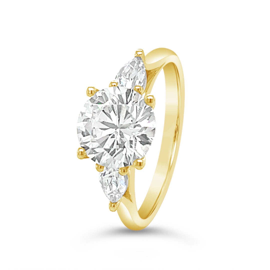 Three Stone Diamond Engagement Ring