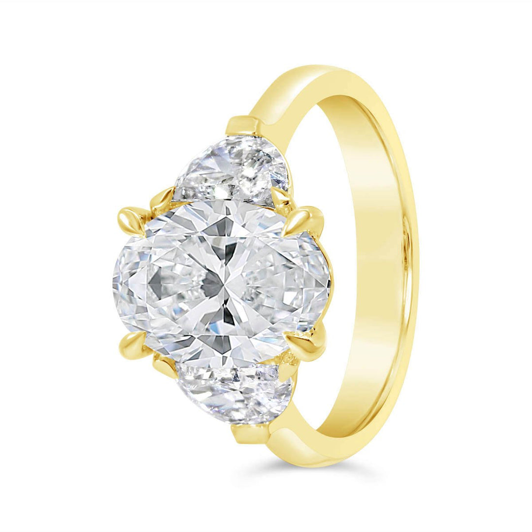 Three Stone Lab Grown Diamond Engagement Ring - RG651