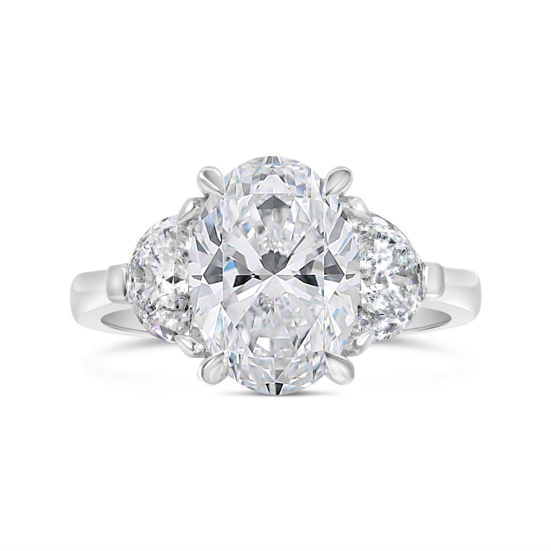 Three Stone Lab Grown Diamond Engagement Ring - RG651