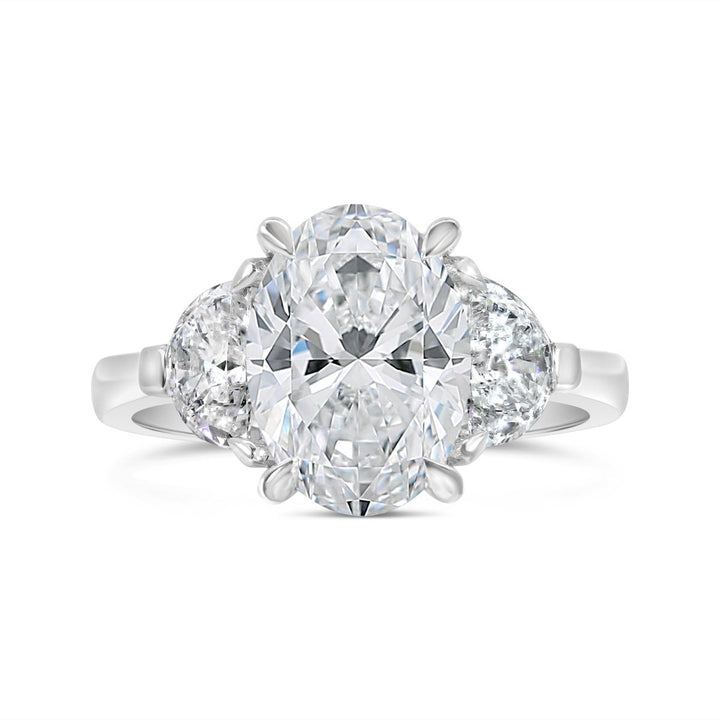 Three Stone Lab Grown Diamond Engagement Ring - RG651