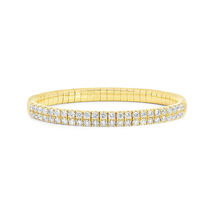 Double Row Diamond Stretch Bracelet - BG592 - The Diamond Guys