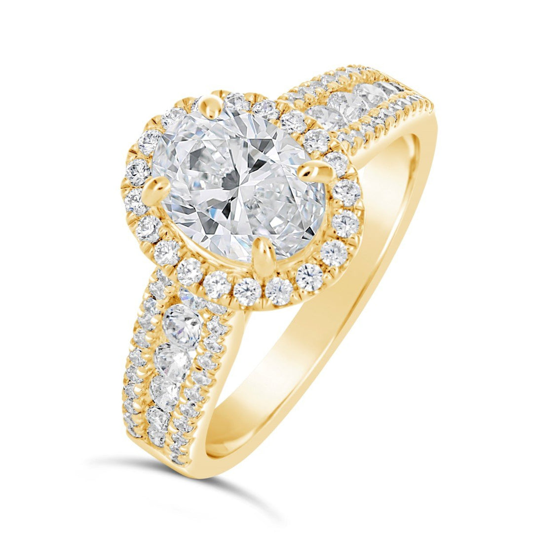 Diamond Halo Engagement Ring