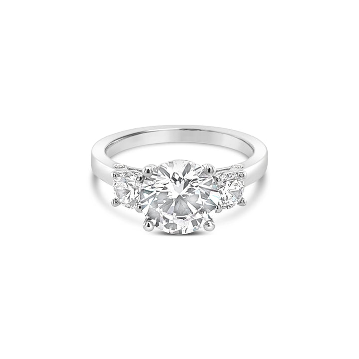 Three Stone Diamond Engagement Ring