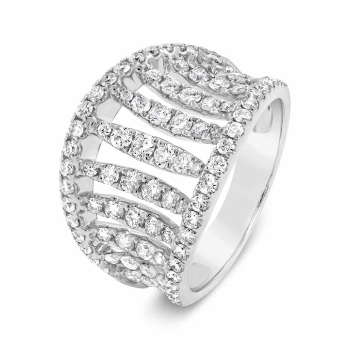 Wide Diamond Cocktaill Ring - ARF2354