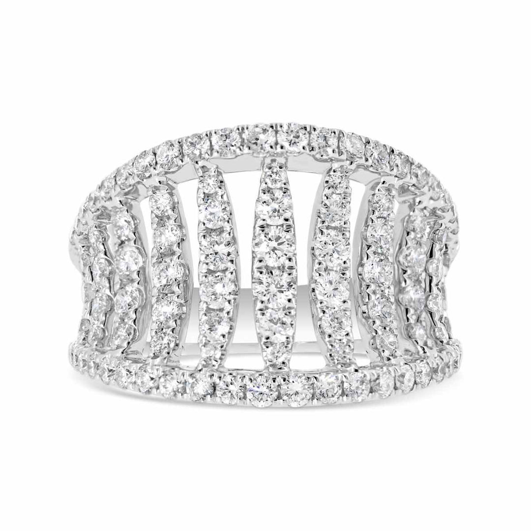 15mm Wide Diamond Cocktaill Ring - The Diamond Guys