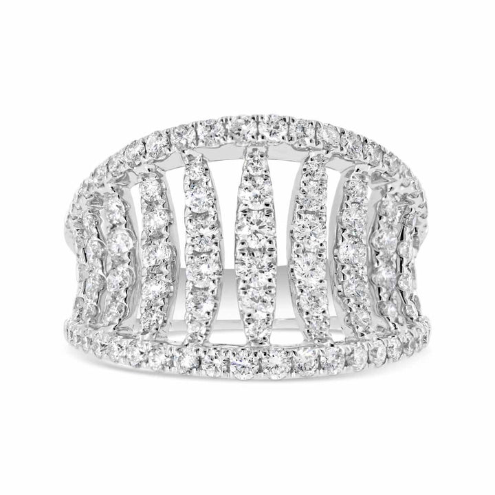 15mm Wide Diamond Cocktaill Ring - The Diamond Guys