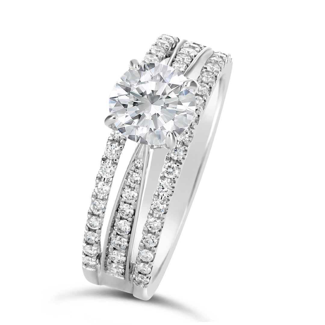 Split Shank Dimond Engagement Ring - YJS6165R