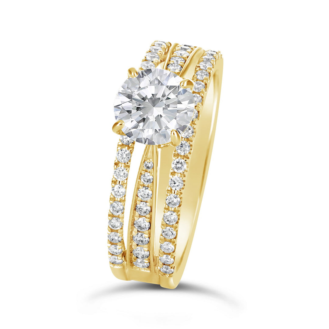 Split Shank Dimond Engagement Ring - YJS6165R