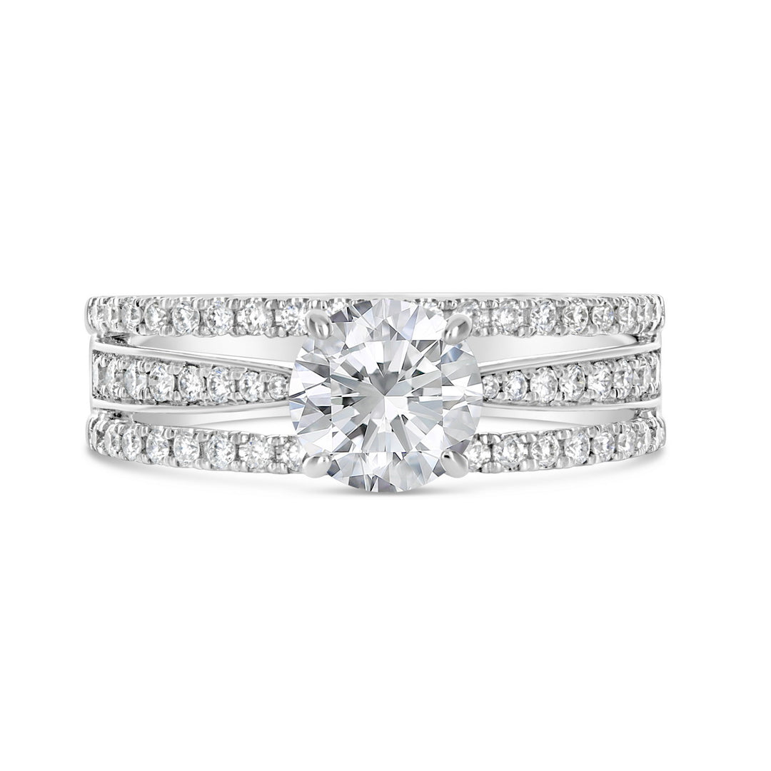 Split Shank Dimond Engagement Ring - YJS6165R
