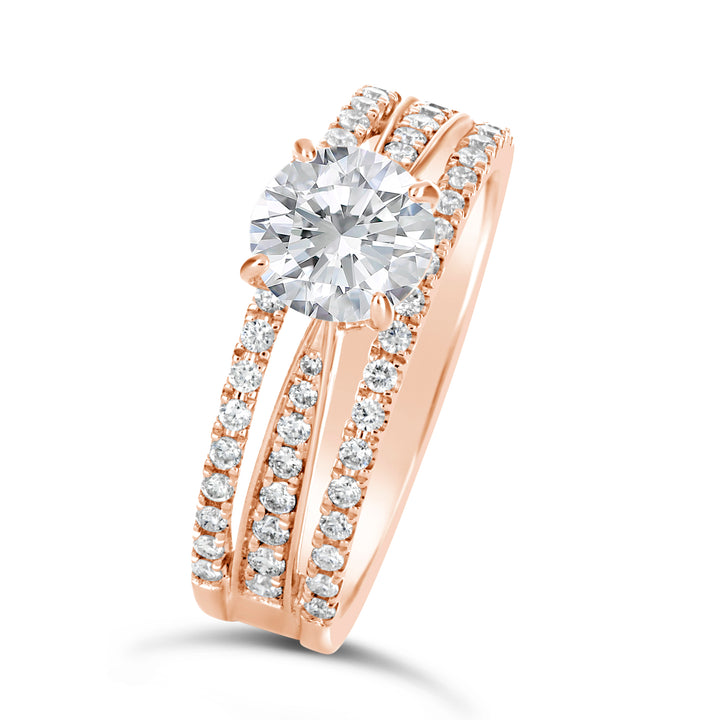 Split Shank Dimond Engagement Ring - YJS6165R