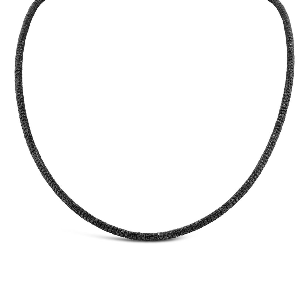 Black Diamond Pave Eternity Necklace