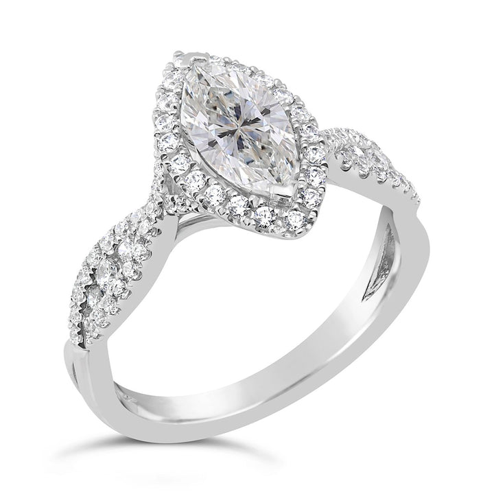 Halo Diamond Engagement Ring
