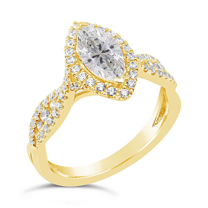 Halo Diamond Engagement Ring
