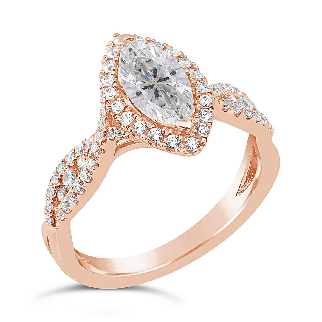 Halo Diamond Engagement Ring