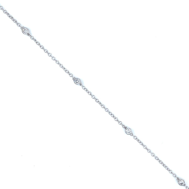 White Gold Lab Grown Diamond By The Yard Bracelet - PM1007-W