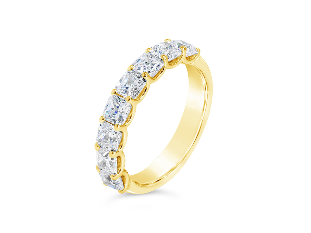 Asscher Cut Diamond Band - YJA9827R-AS - The Diamond Guys