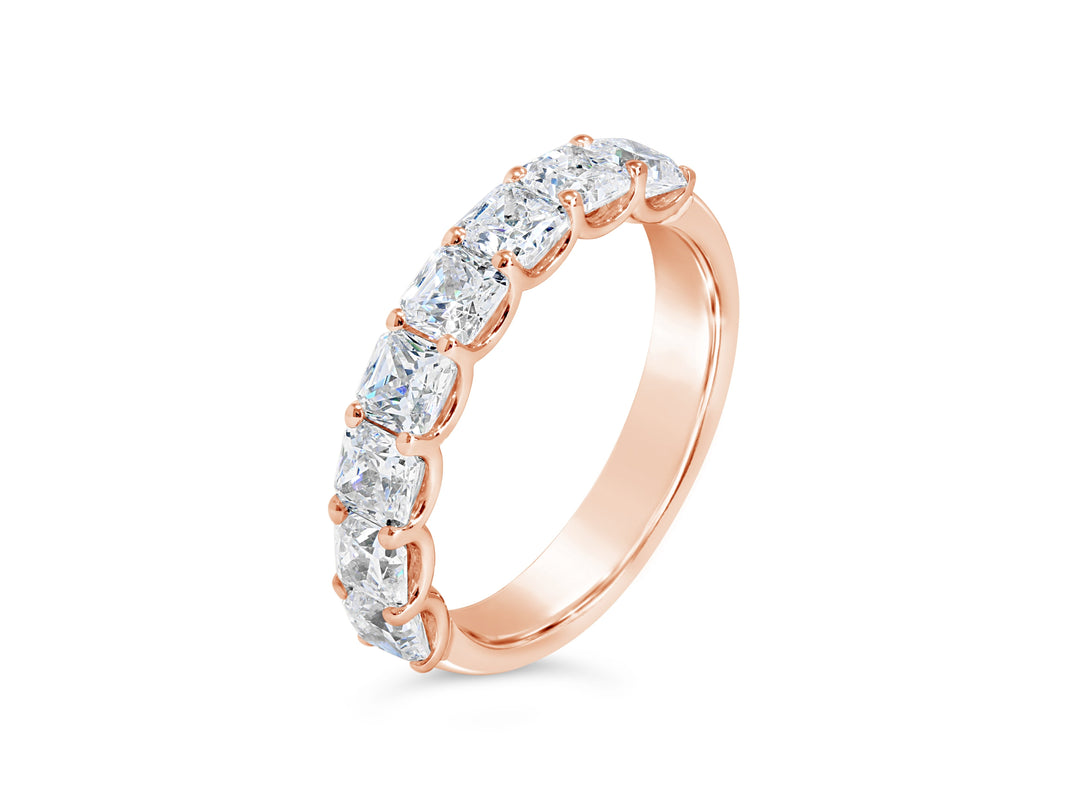 Asscher Cut Diamond Band - YJA9827R-AS - The Diamond Guys