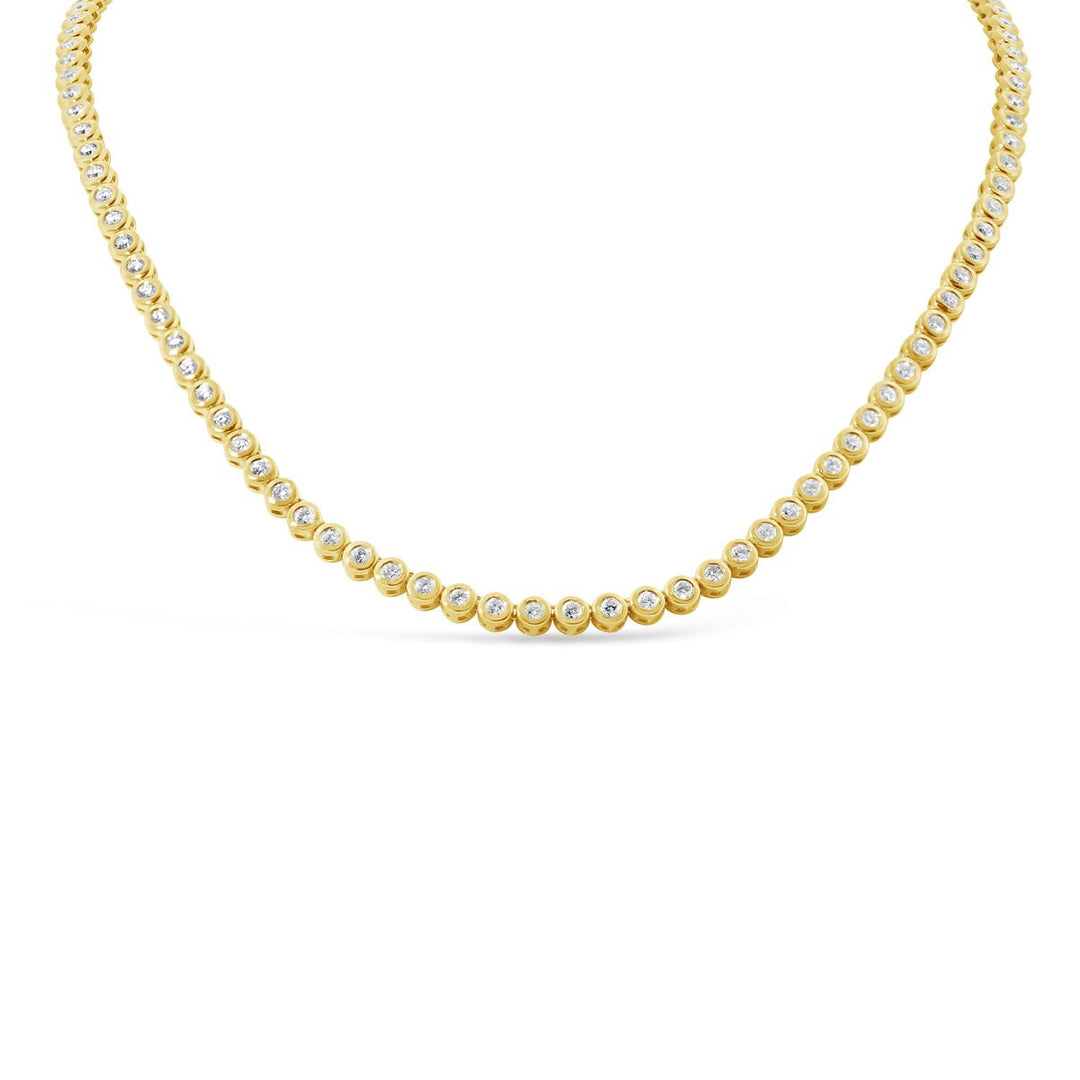 Bezel Set Diamond Necklace