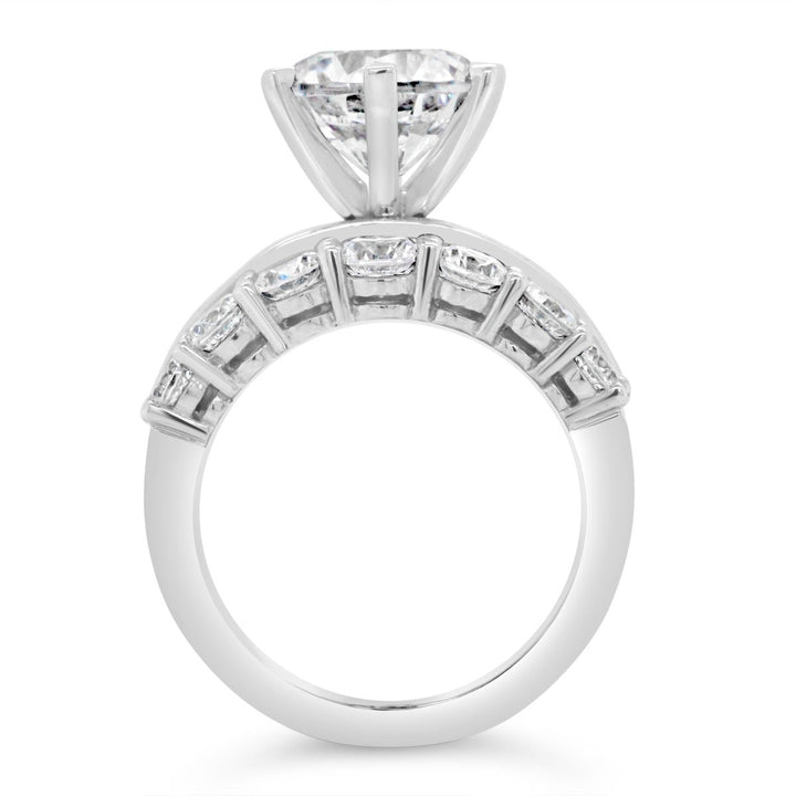 Wide Band Six prongs Diamond Engagement Ring - YJC3516R