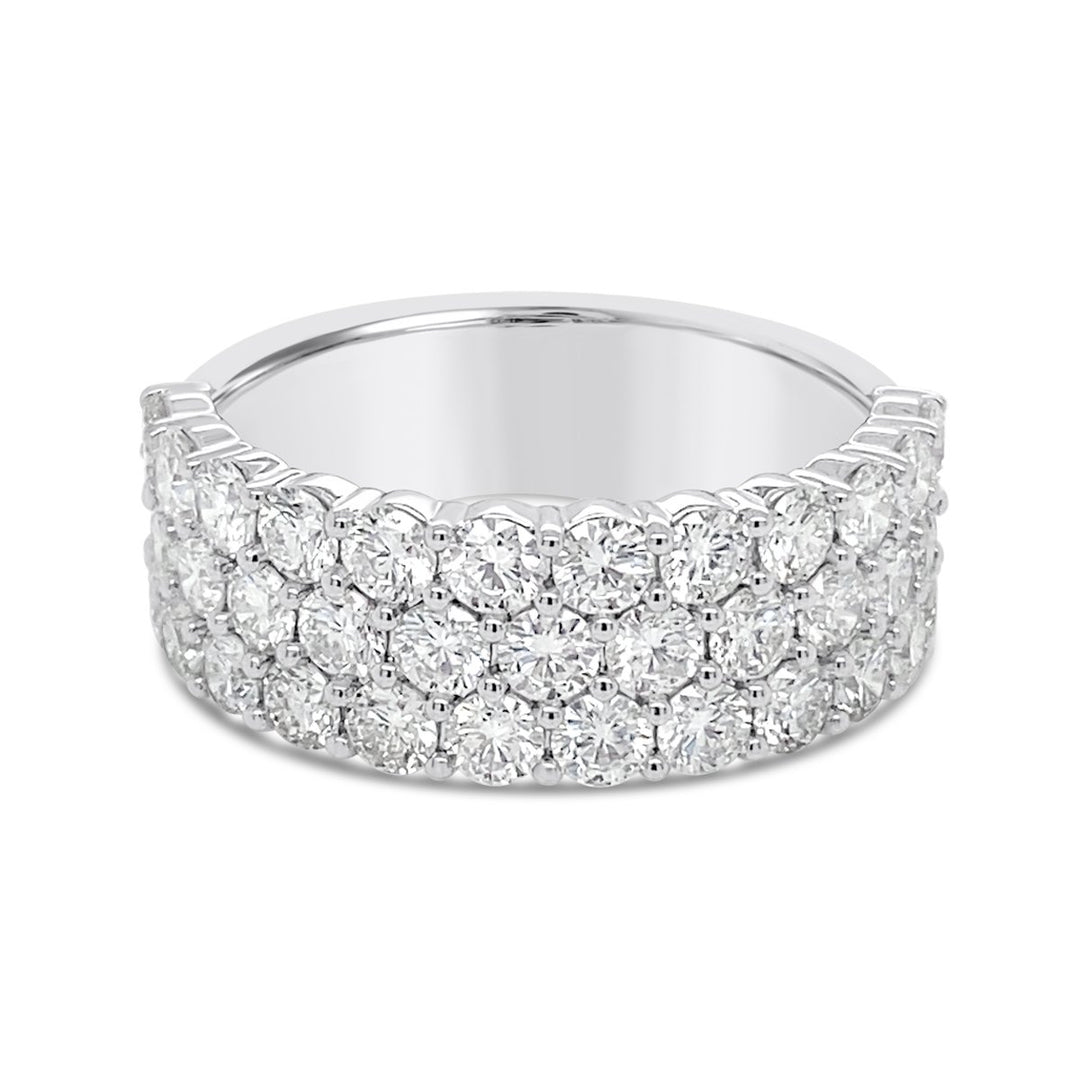 Three Row Lab Grown Diamond Band - 3RH2.00W14 - The Diamond Guys