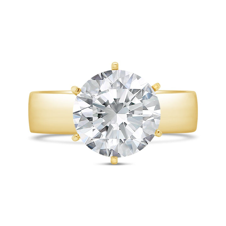 5mm Wide Six Prongs Solitaire Diamond Engagement Ring - SH810