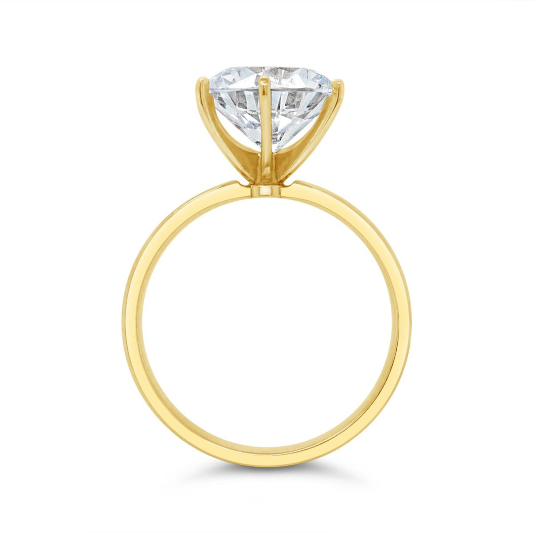 5mm Wide Six Prongs Solitaire Diamond Engagement Ring - SH810