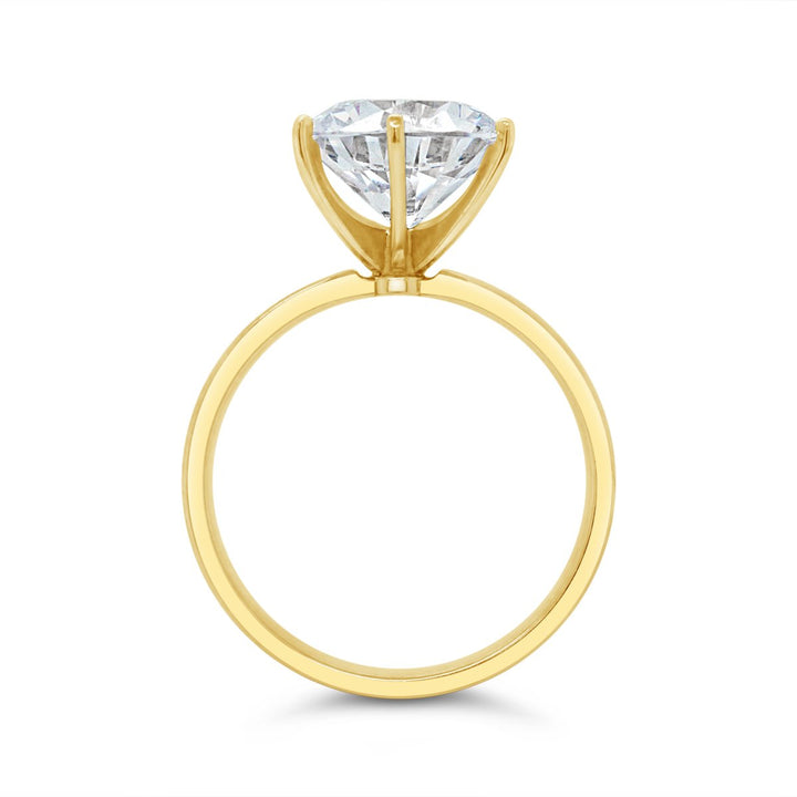 5mm Wide Six Prongs Solitaire Diamond Engagement Ring - SH810