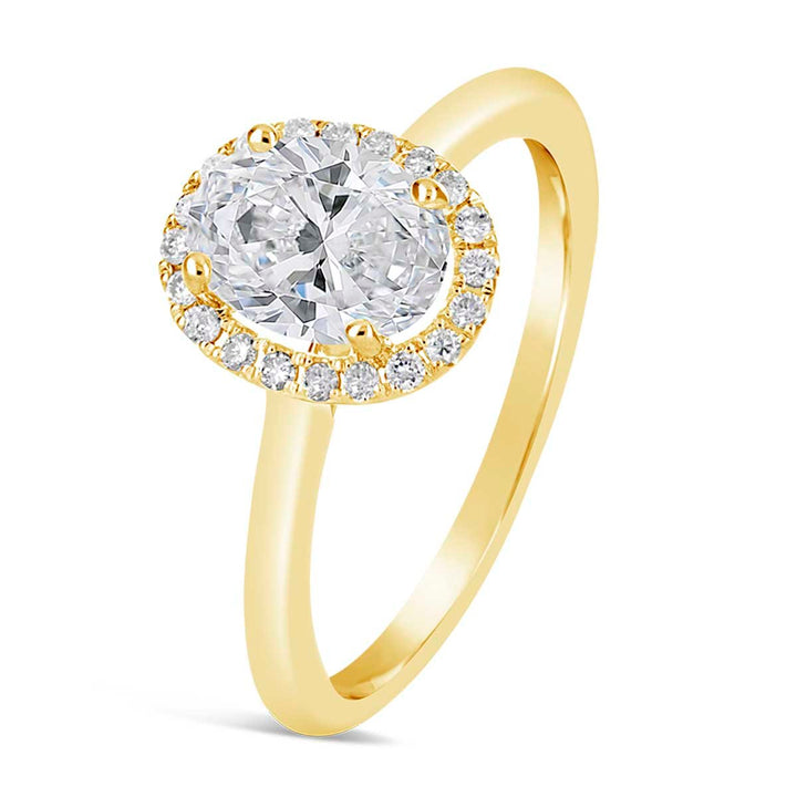 Solitaire Diamond Engagement Ring with Halo - The Diamond Guys