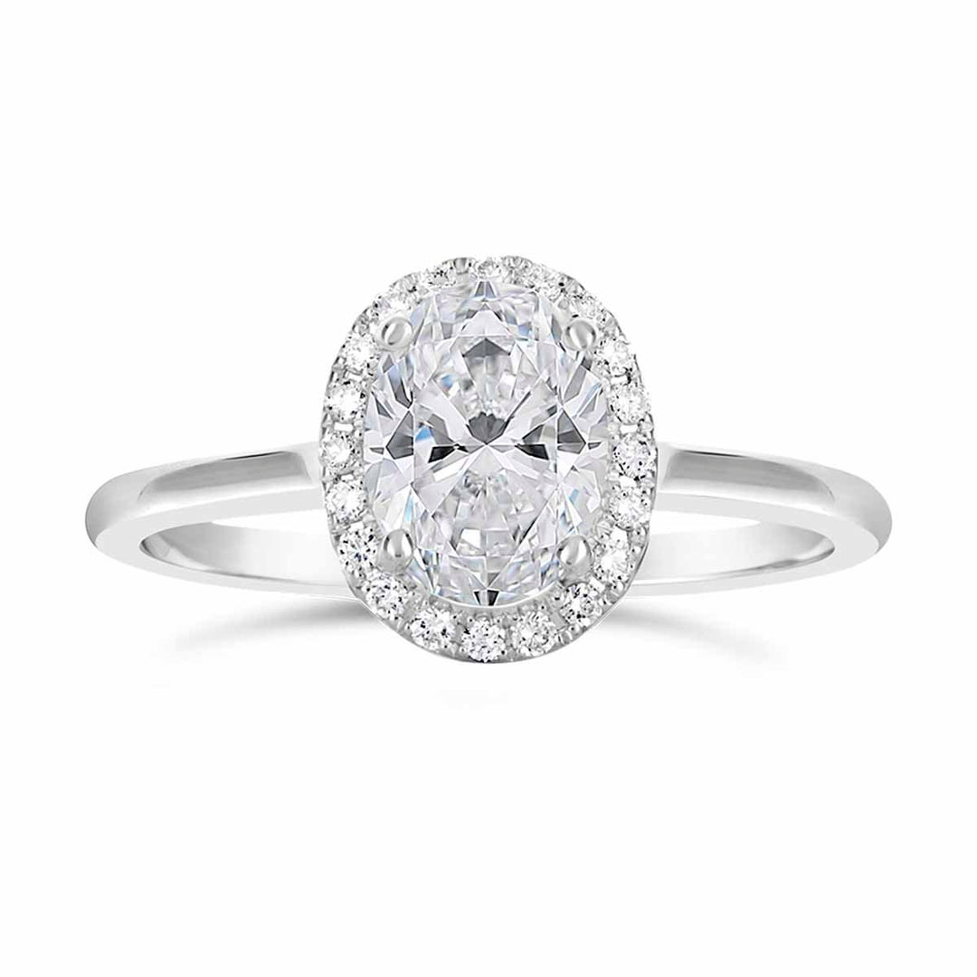 Solitaire Diamond Engagement Ring with Halo - The Diamond Guys