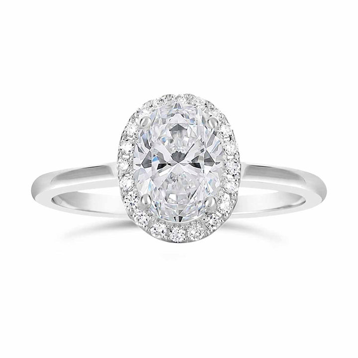 Solitaire Diamond Engagement Ring with Halo - The Diamond Guys