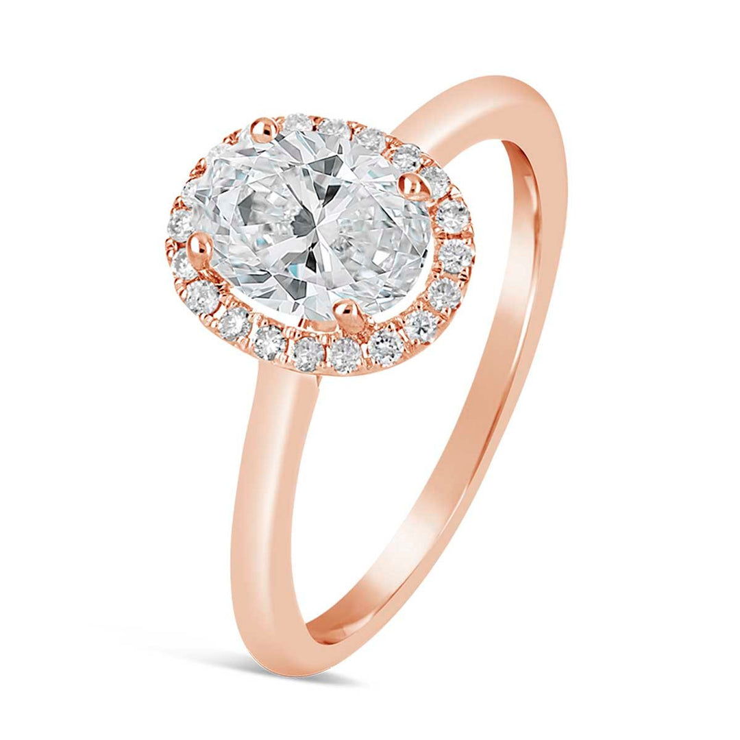 Solitaire Diamond Engagement Ring with Halo - The Diamond Guys