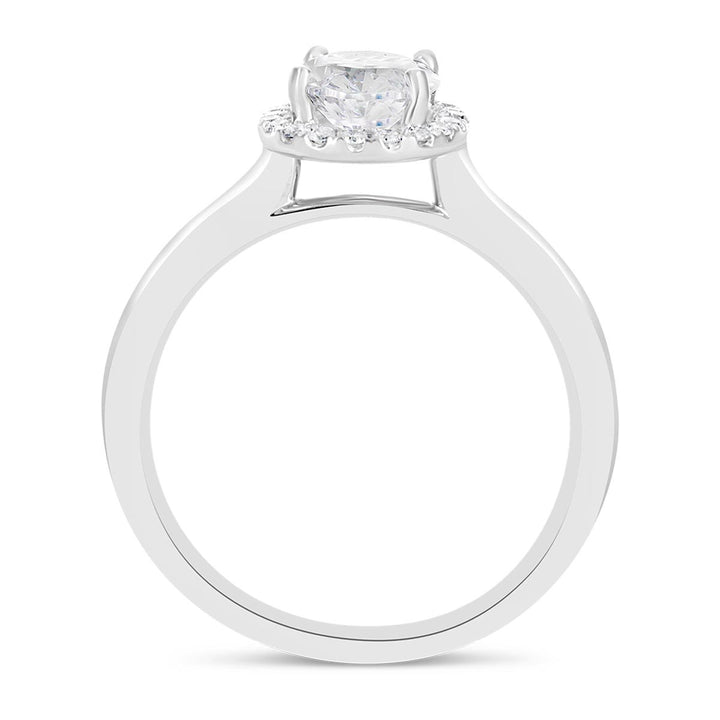 Solitaire Diamond Engagement Ring with Halo - The Diamond Guys