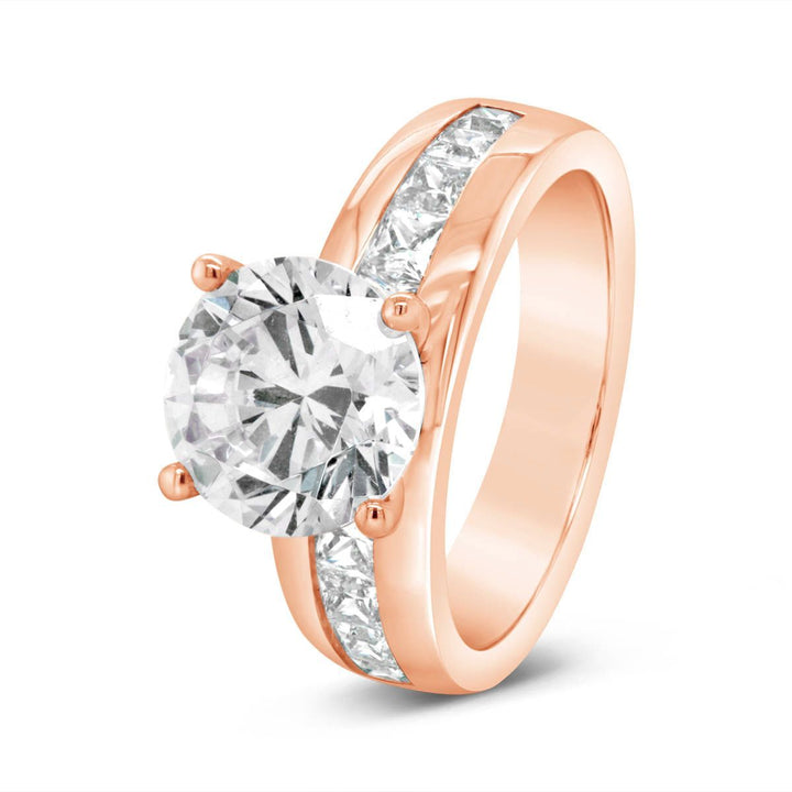 Channel Set Engagement Ring with Princess Diamonds - YJC3778R