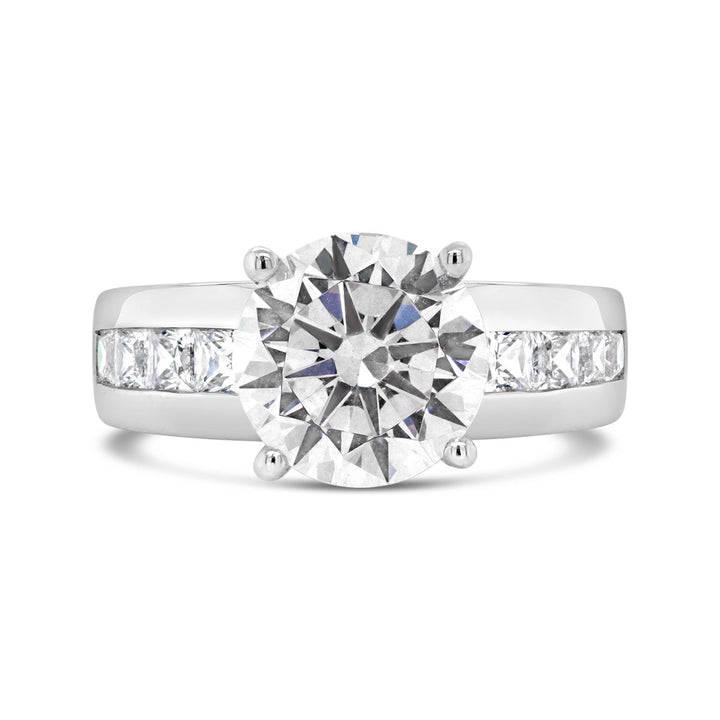 Channel Set Engagement Ring with Princess Diamonds - YJC3778R