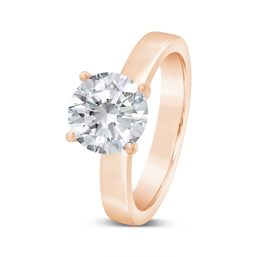 Unity Solitaire Engagement Ring with Four Prong Basket Head - YJC6001R