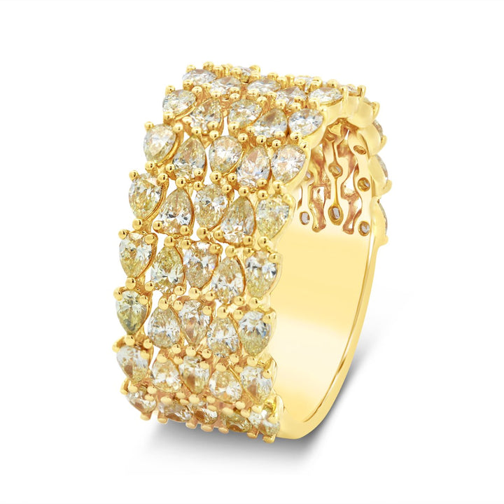 18K Yellow Gold Fancy Yellow Diamond Wide Band - AR3246