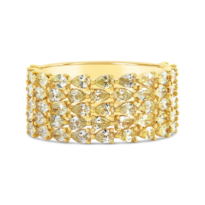18K Yellow Gold Fancy Yellow Diamond Wide Band - AR3246