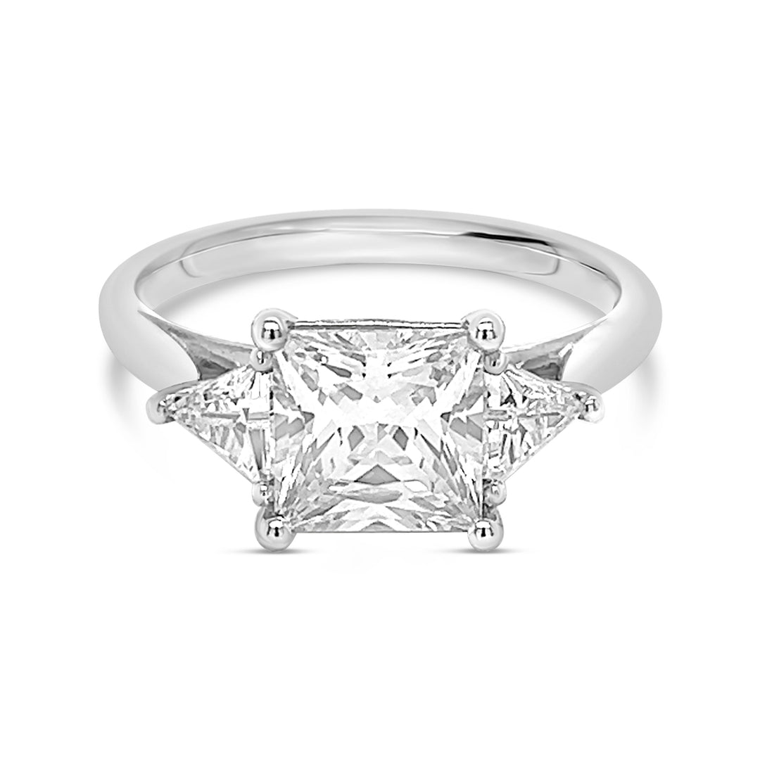 Three Stone Diamond Engagement Ring
