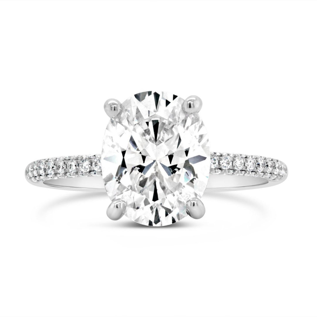 Hidden Halo Pave Diamond Engagement Ring - YJC3340R