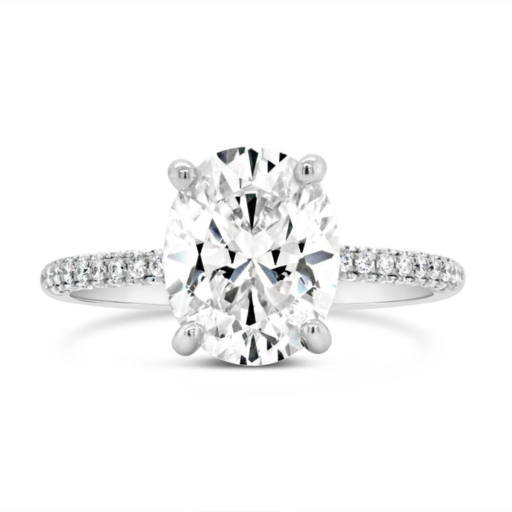 Hidden Halo Pave Diamond Engagement Ring - YJC3340R